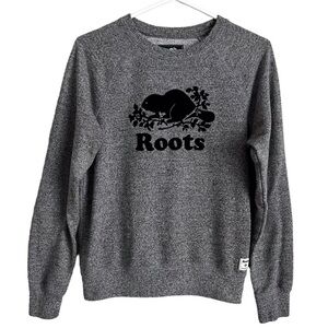 🇨🇦Roots,Canada,Grey Crew Neck Sweatshirt,Size Women Large,Excellent Condition